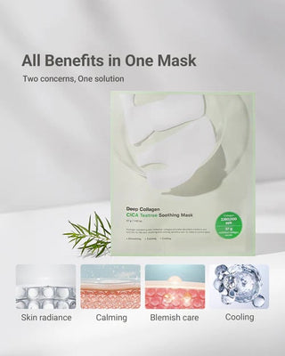 Sungboon Editor - Deep Collagen Cica Teatree Soothing Mask (gevoelige huid)