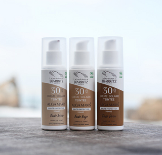 Crème solaire teintée visage SPF 30