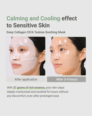 Sungboon Editor - Deep Collagen Cica Teatree Soothing Mask (gevoelige huid)