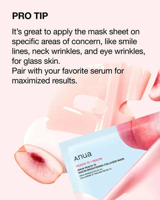 Anua - Pink niacin brightening collagen mask
