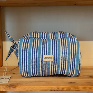 Toiletzak Blauw-wit gestreept