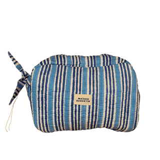 Toiletzak Blauw-wit gestreept