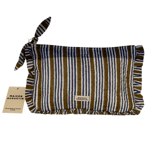 Pochette Groen-blauw gestreept