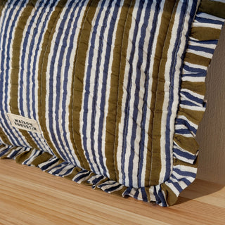 Pochette Groen-blauw gestreept