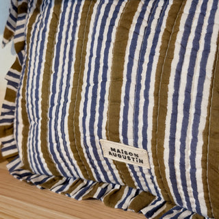 Pochette Groen-blauw gestreept