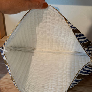 Pochette Groen-blauw gestreept