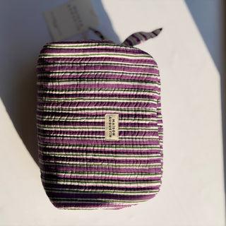 Toiletzak large - Paars/groen gestreept