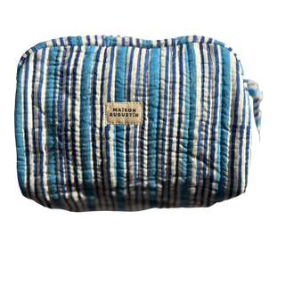 Toiletzak large - Blauwe strepen
