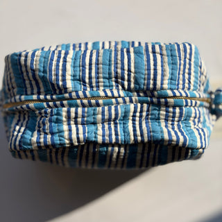 Toiletzak large - Blauwe strepen