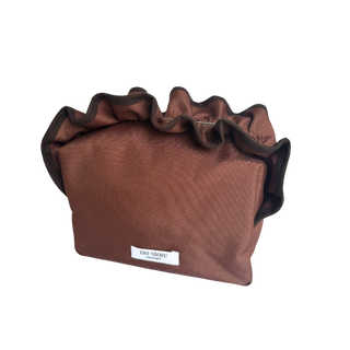 Waterdichte mokka-chocoladebruine toilettas - Bio'ty Lab