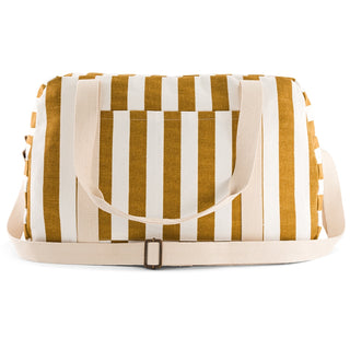 Weekend bag - Cognac/white